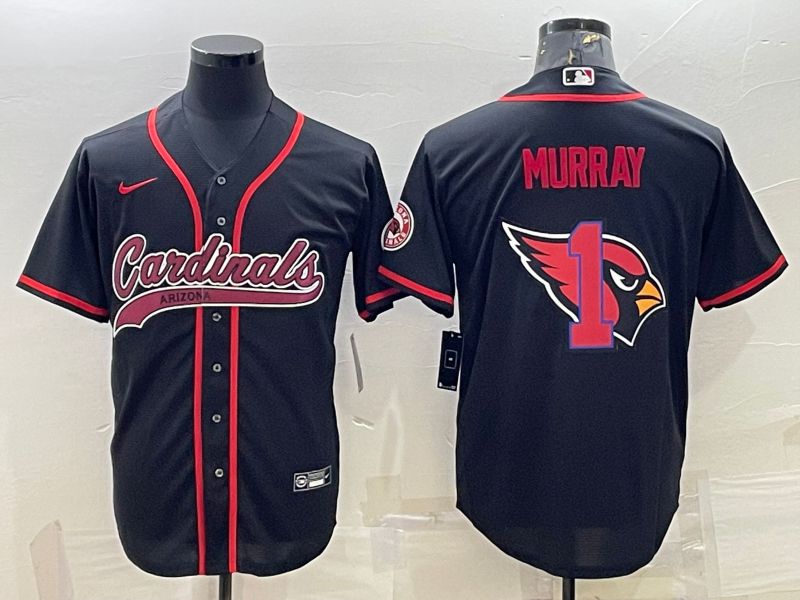 Men Arizona Cardinals 1 Murray Black 2022 Nike Co branded NFL Jersey
